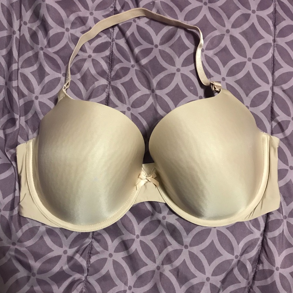 One adjustable strap nude bra